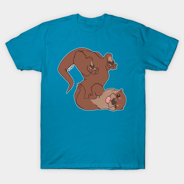 River Otter T-Shirt by TaksArt